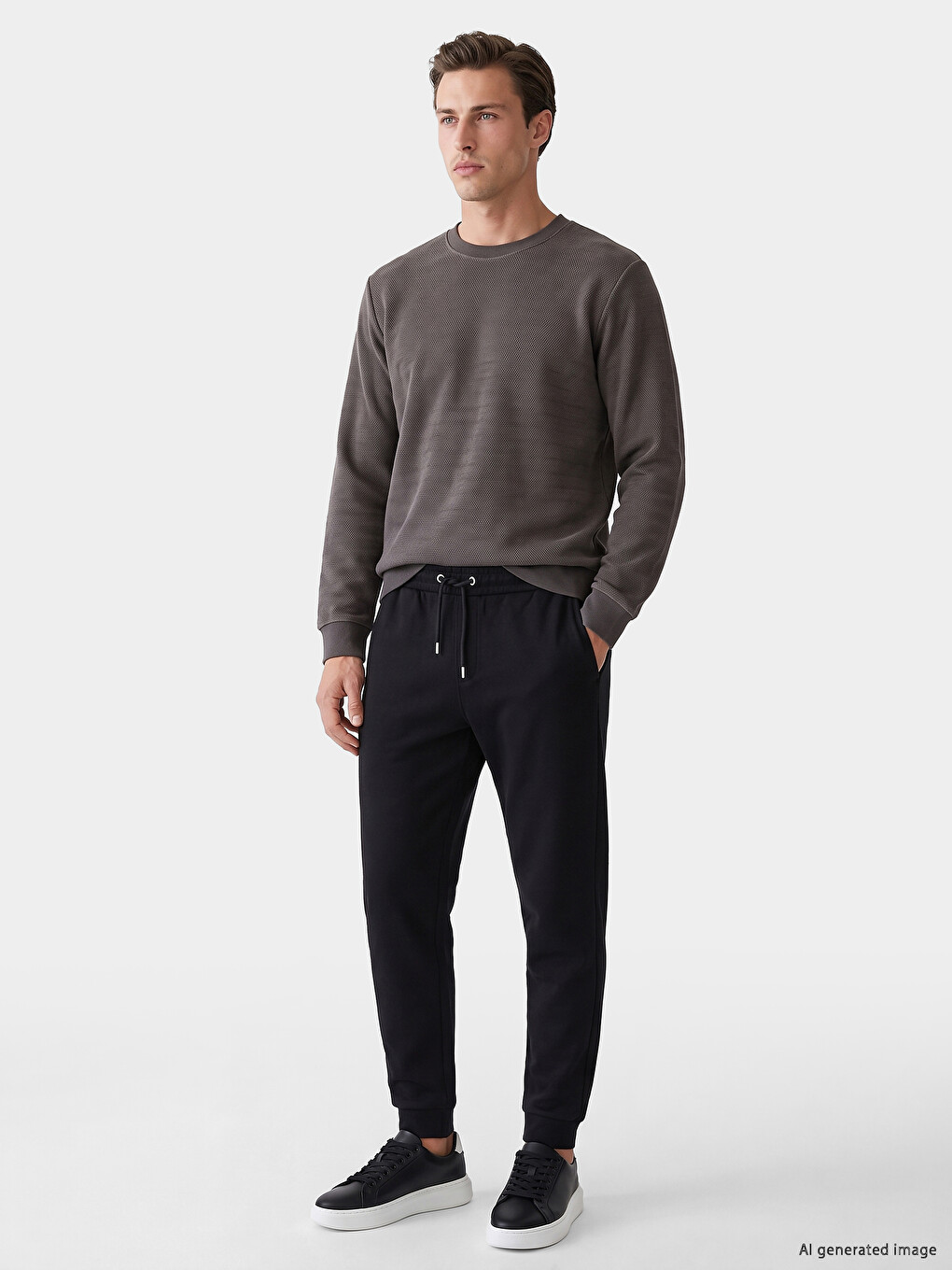 Siyah Regular Fit Erkek Jogger Eşofman Altı