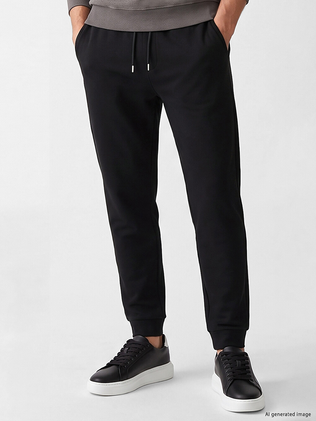 Siyah Regular Fit Erkek Jogger Eşofman Altı-1