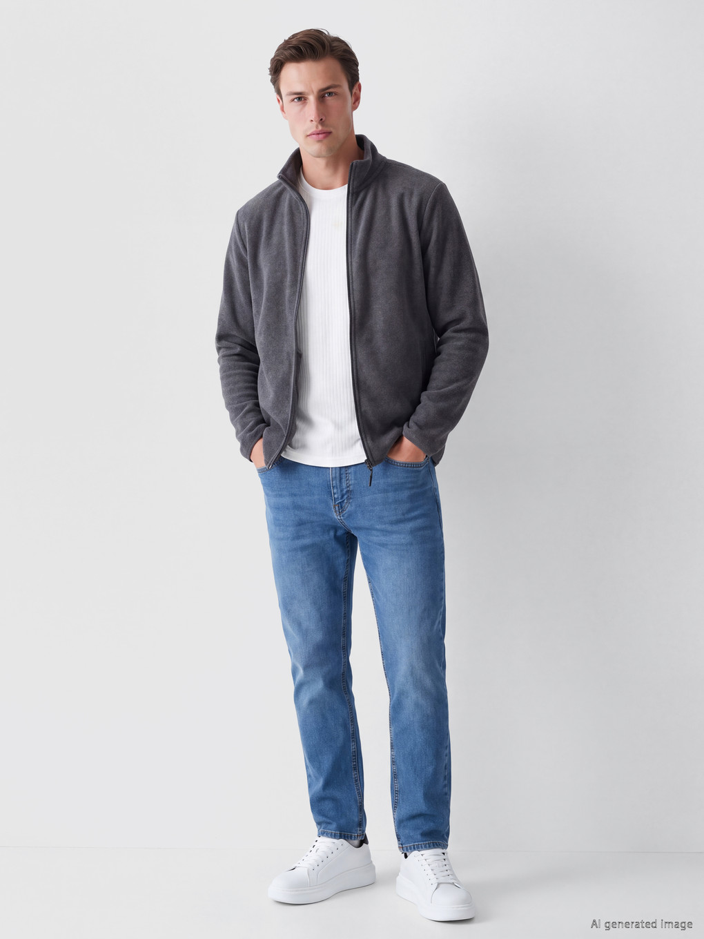 LCWAIKIKI Classic Mock Neck Polar Men's Zip-up Sweatshirt