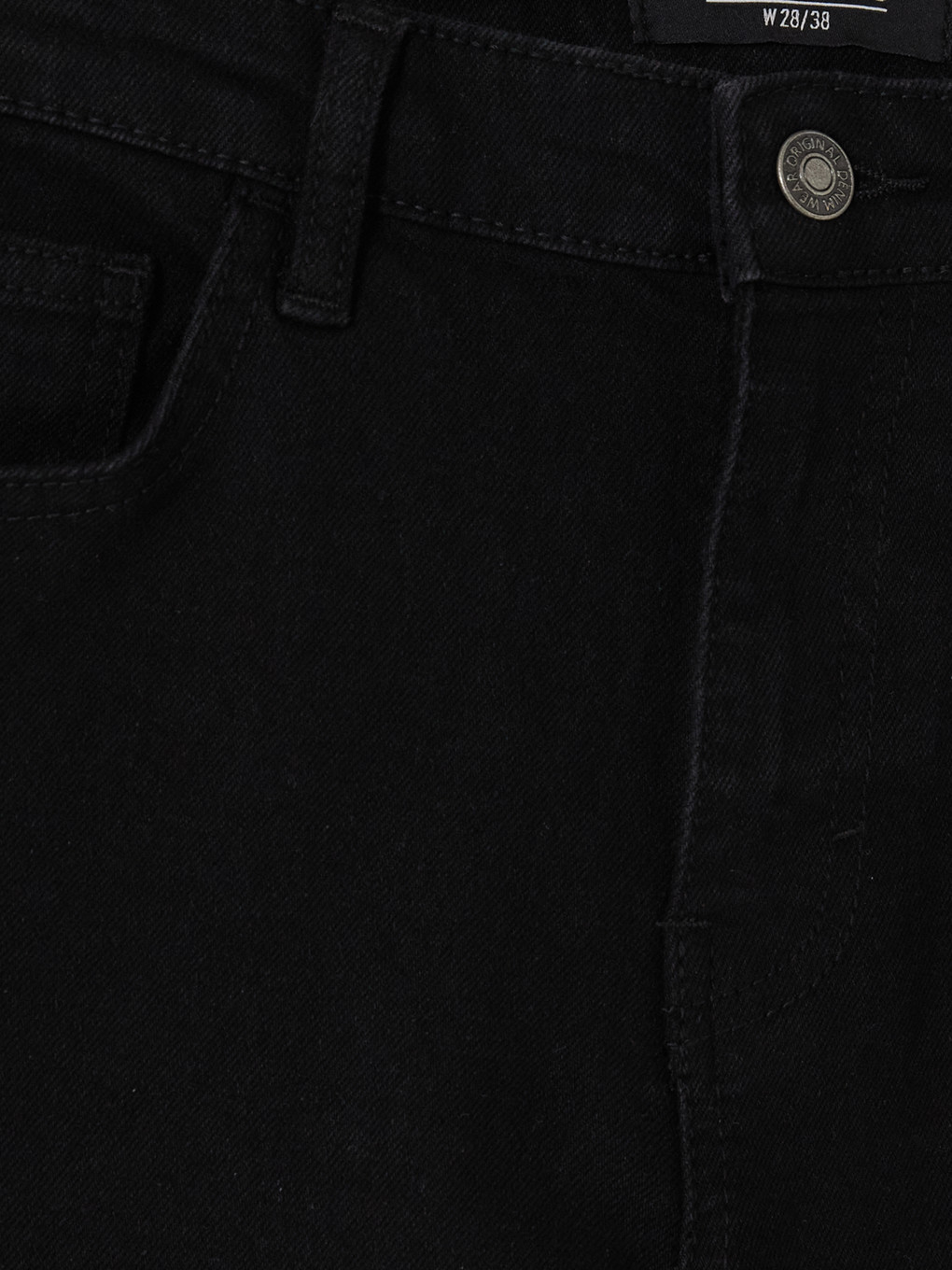 Siyah Yüksek Bel Straight Jean-5