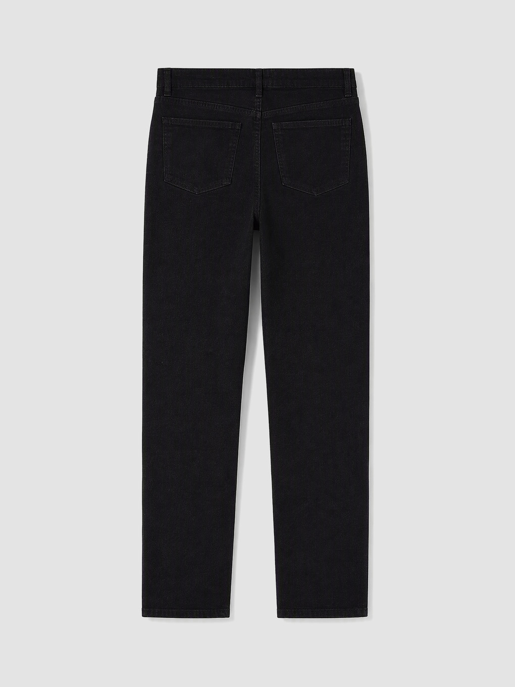 Siyah Yüksek Bel Straight Jean-6