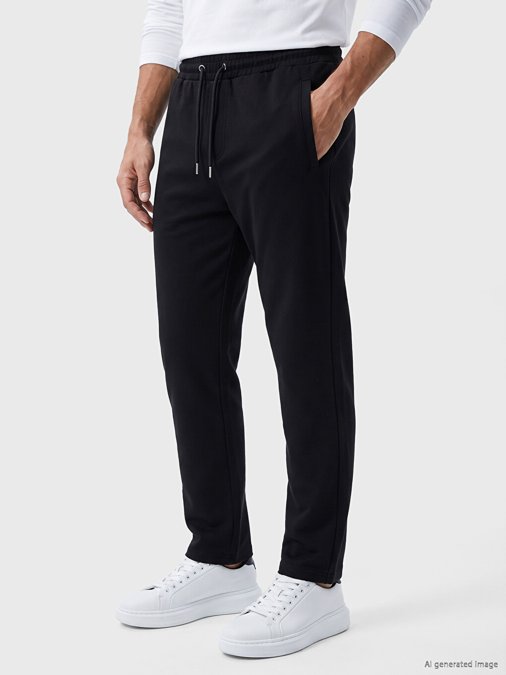 Siyah Regular Fit Erkek Eşofman Altı-2