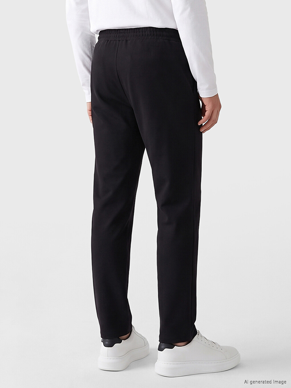 Siyah Regular Fit Erkek Eşofman Altı-3