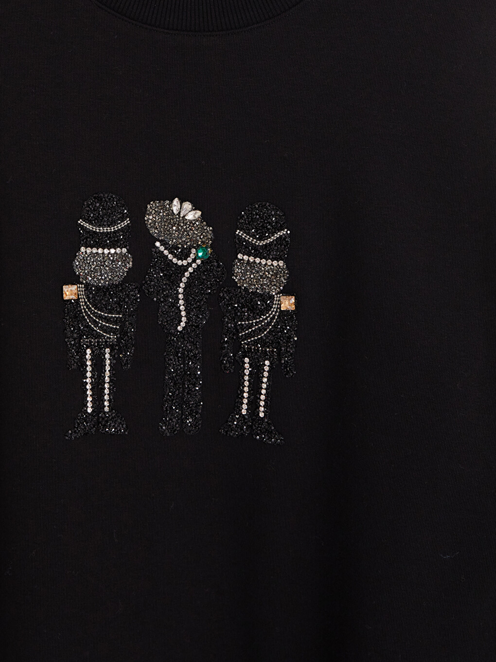Woman Black Sweatshirt Tunic-2