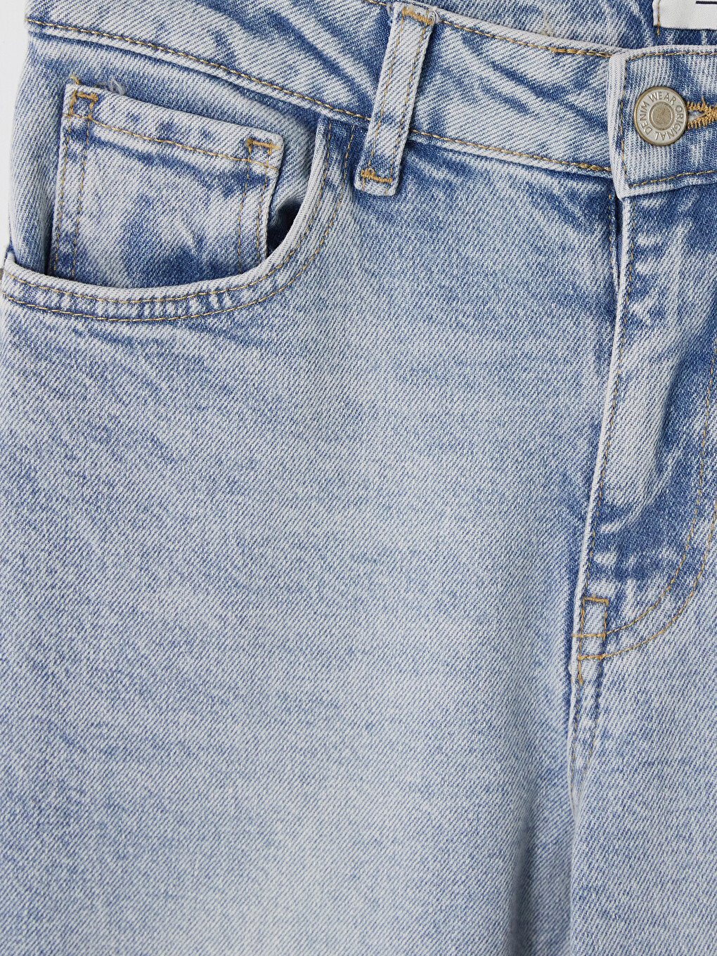 İndigo Mom Fit Kadın Jean Pantolon-1