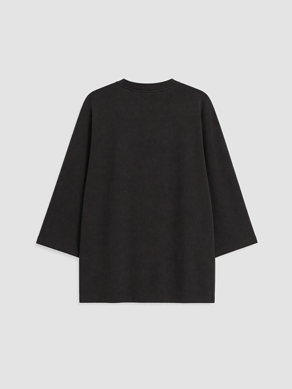 Siyah Soft Touch Oversize Kadın Sweatshirt Tunik-2