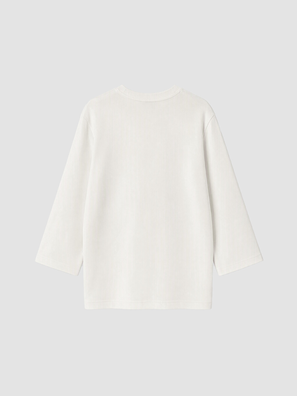 Beyaz Oversize Kadın Sweatshirt Tunik-2