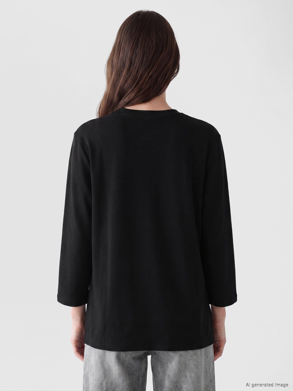 Siyah Soft Touch Oversize Kadın Sweatshirt Tunik-3