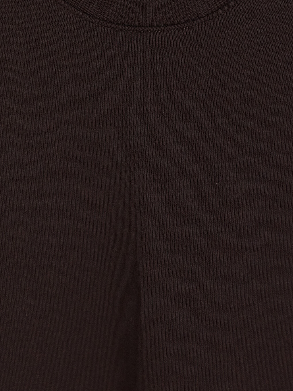Kahverengi Bisiklet Yaka Erkek Kalın Sweatshirt-2