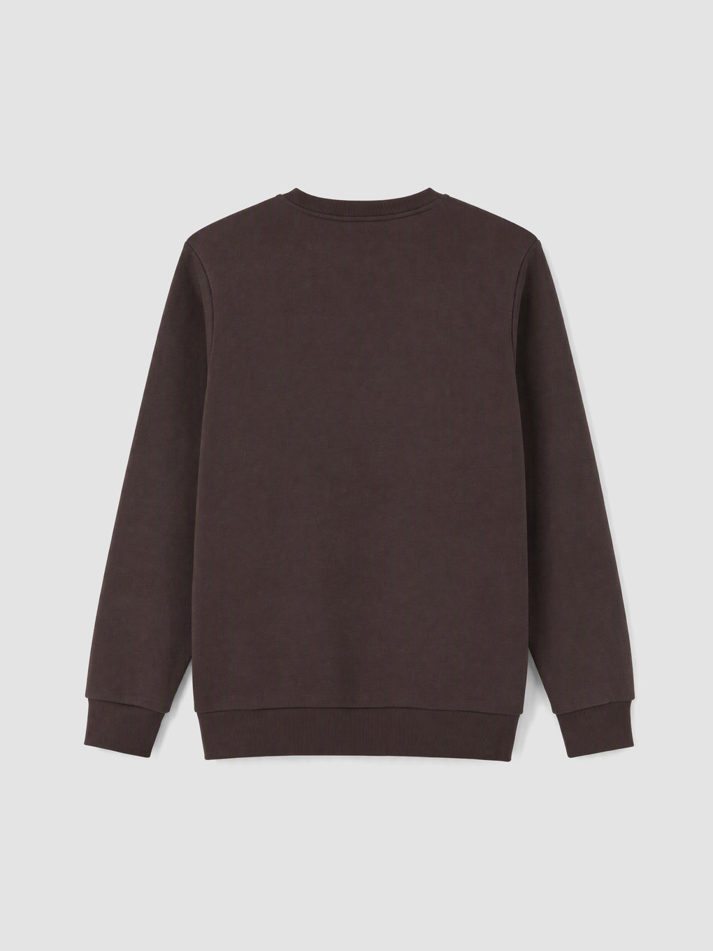 Kahverengi Bisiklet Yaka Erkek Kalın Sweatshirt-3