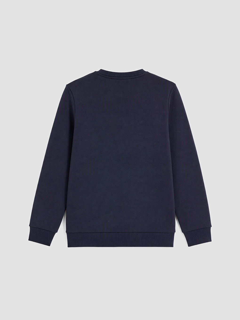 Lacivert Bisiklet Yaka Erkek Kalın Sweatshirt-3