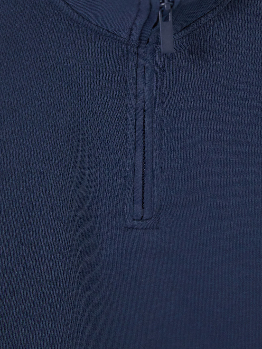Lacivert Dik Yaka Erkek Kalın Sweatshirt-2