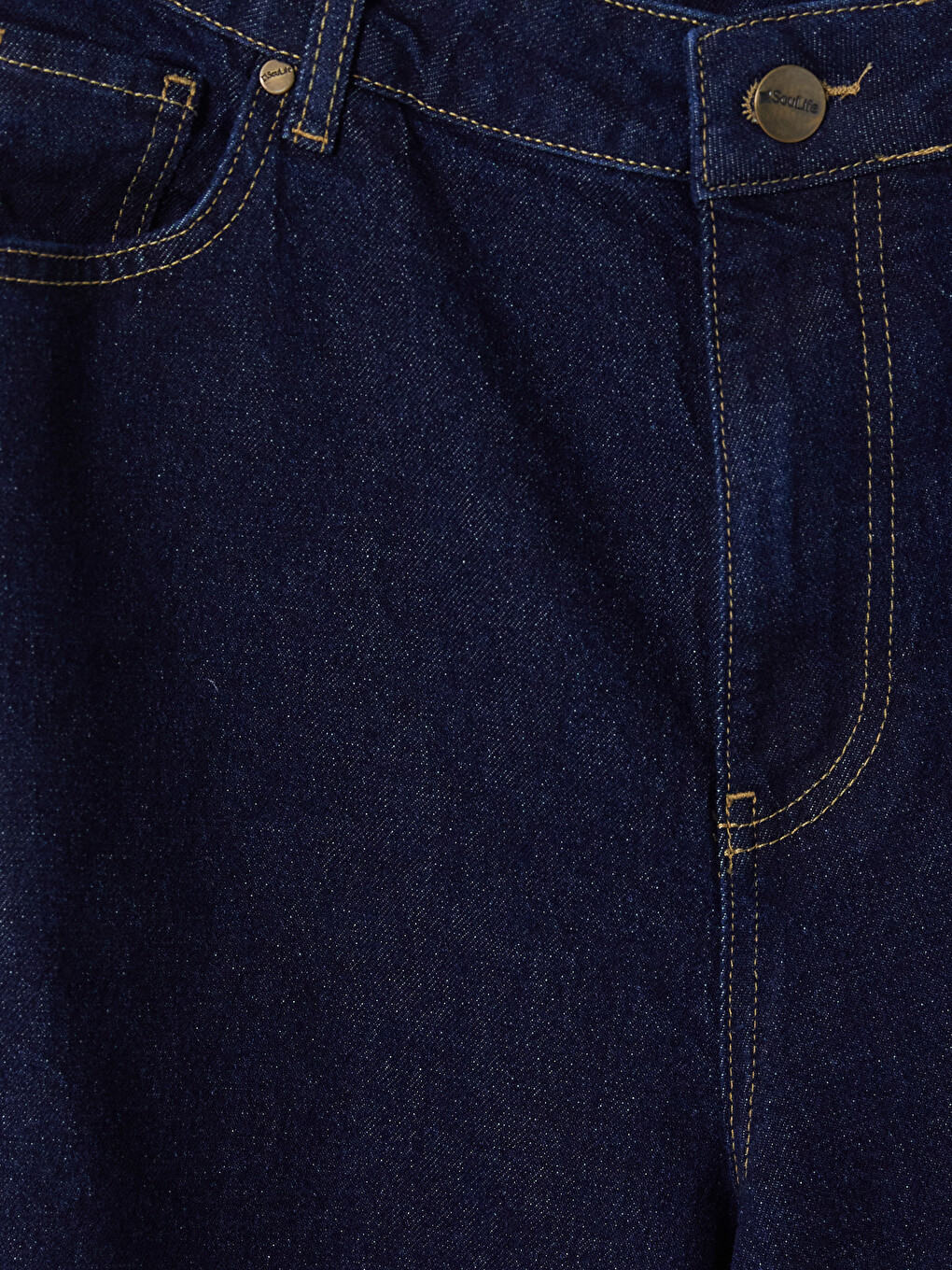 Lacivert Barrel Fit Kadın Jean Pantolon-1