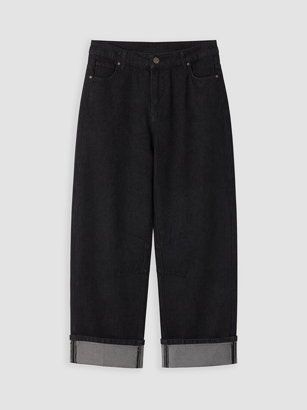 Siyah Barrel Fit Kadın Jean Pantolon