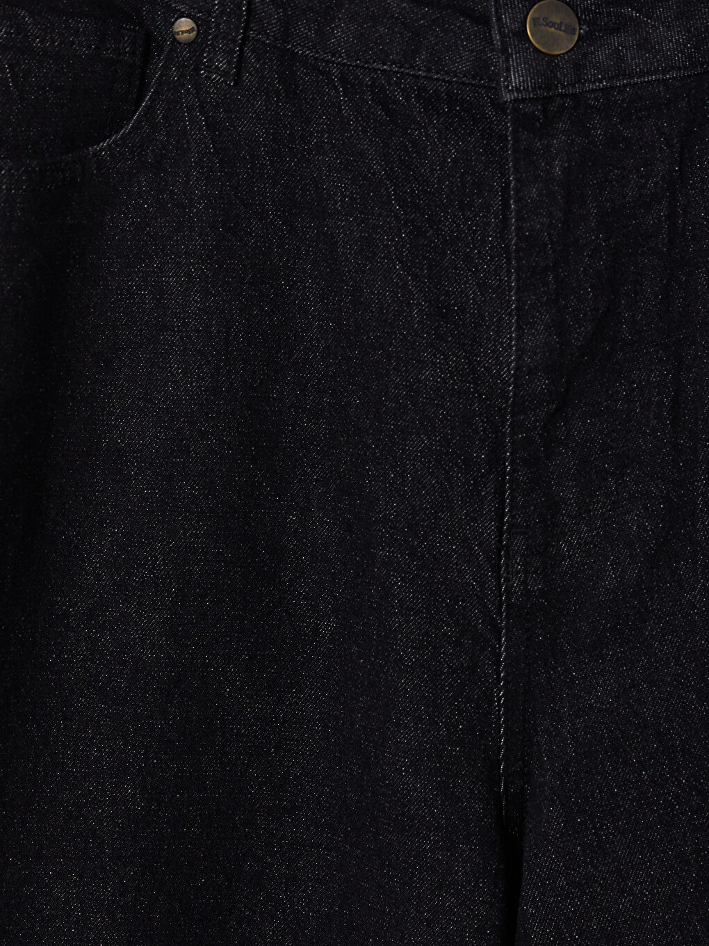 Siyah Barrel Fit Kadın Jean Pantolon-1