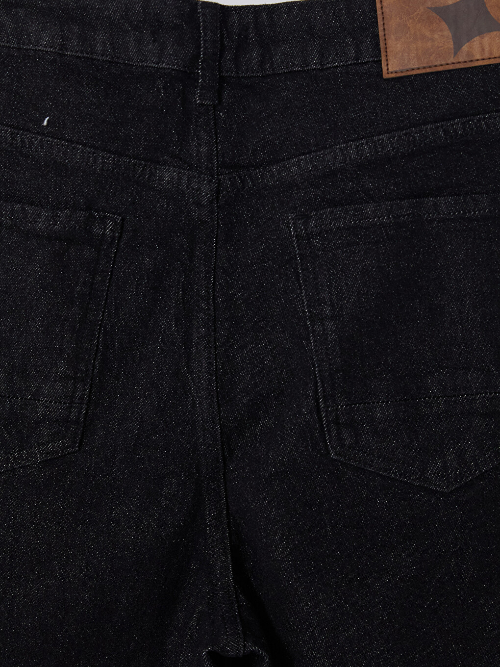 Siyah Barrel Fit Kadın Jean Pantolon-3