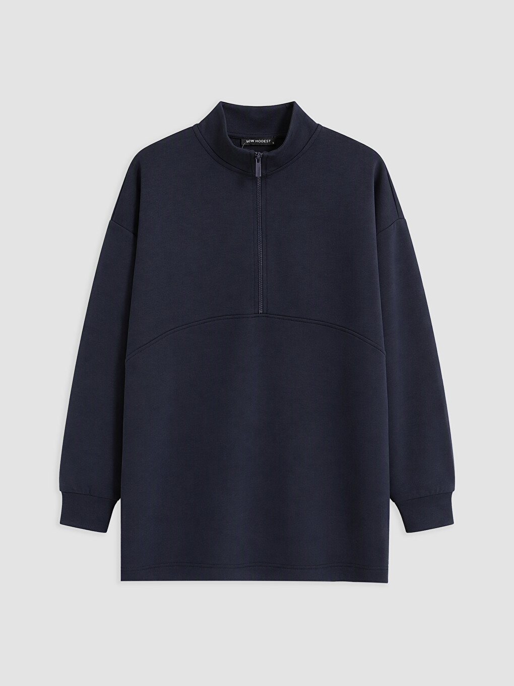 Lacivert Soft Touch Kadın Sweatshirt Tunik-4