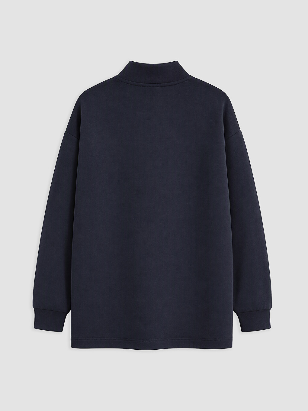 Lacivert Soft Touch Kadın Sweatshirt Tunik-5
