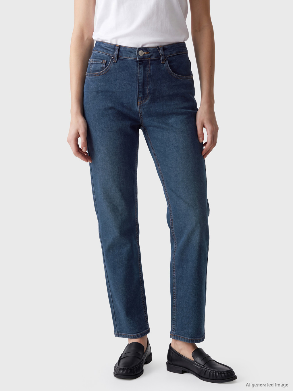 High Waist Straight Jean-1