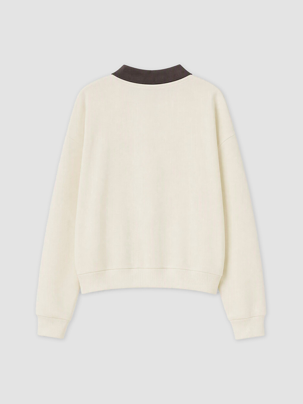 Polo Collar Oversize Women's Thick Sweatshirt-3