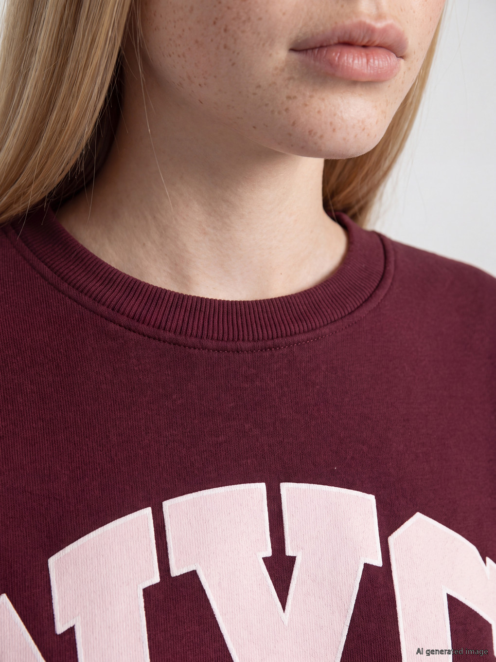 Woman Bordeaux Sweatshirt-2