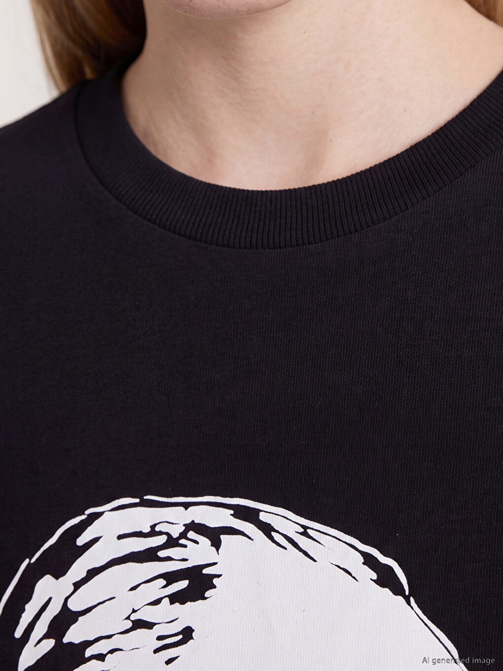 Crew Neck Printed Women's T-shirt-2