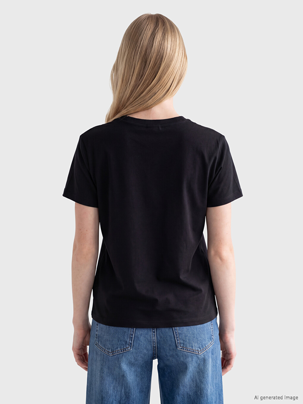 Crew Neck Printed Women's T-shirt-3
