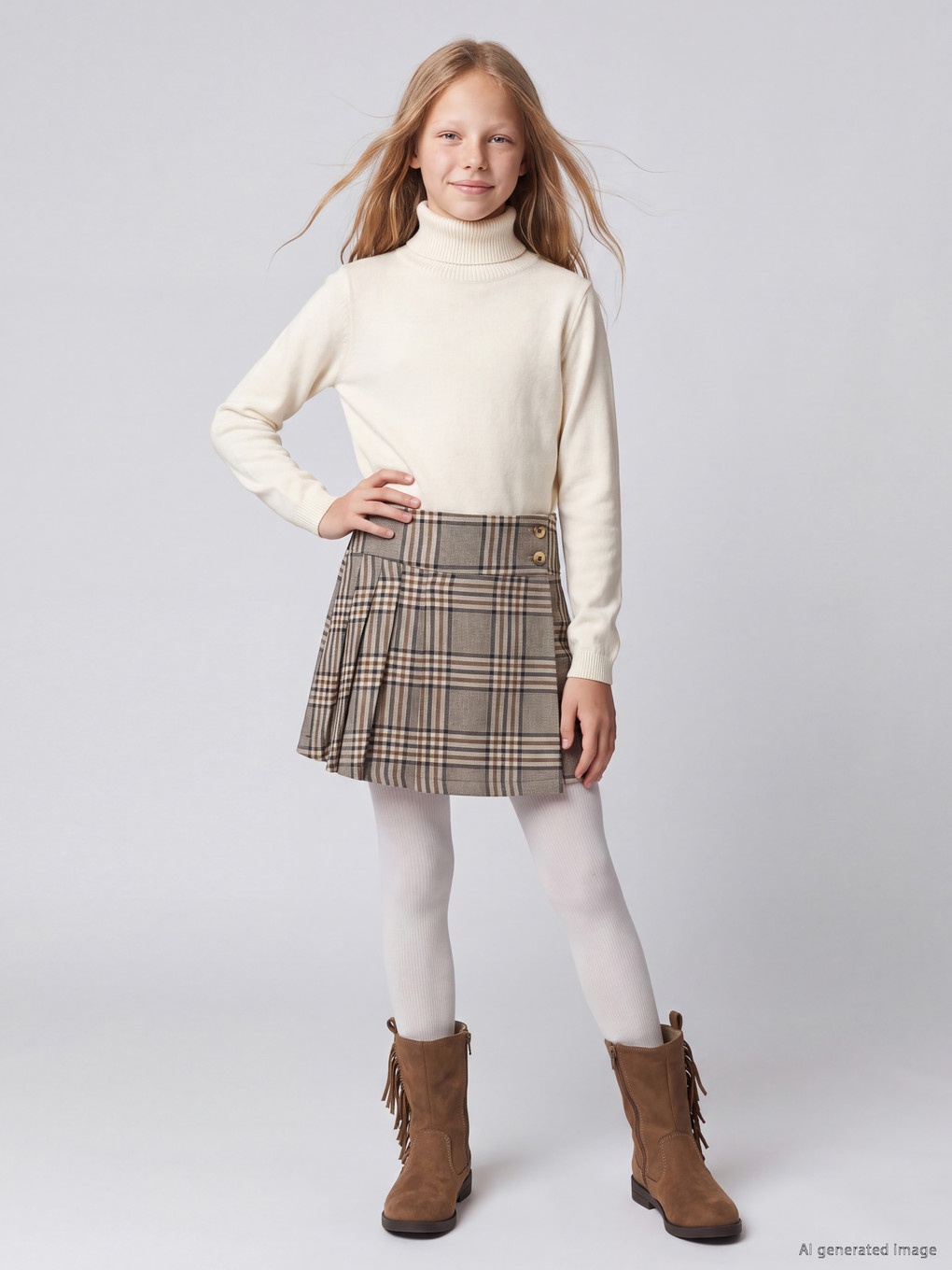  Girls' Pleated Skort