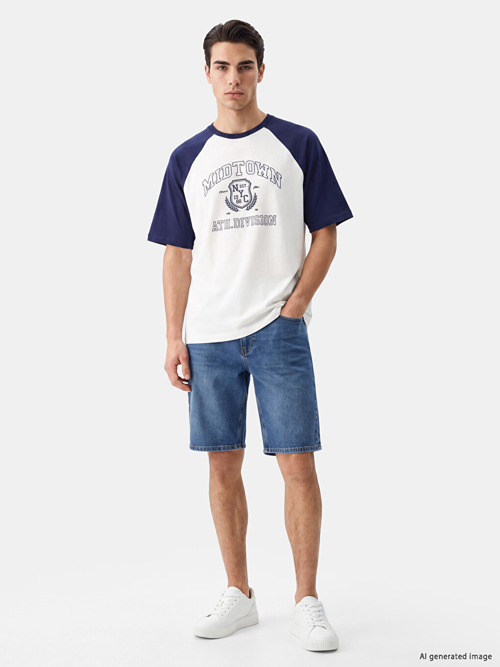 Crew Neck Nyc Printed Men's T-shirt-1