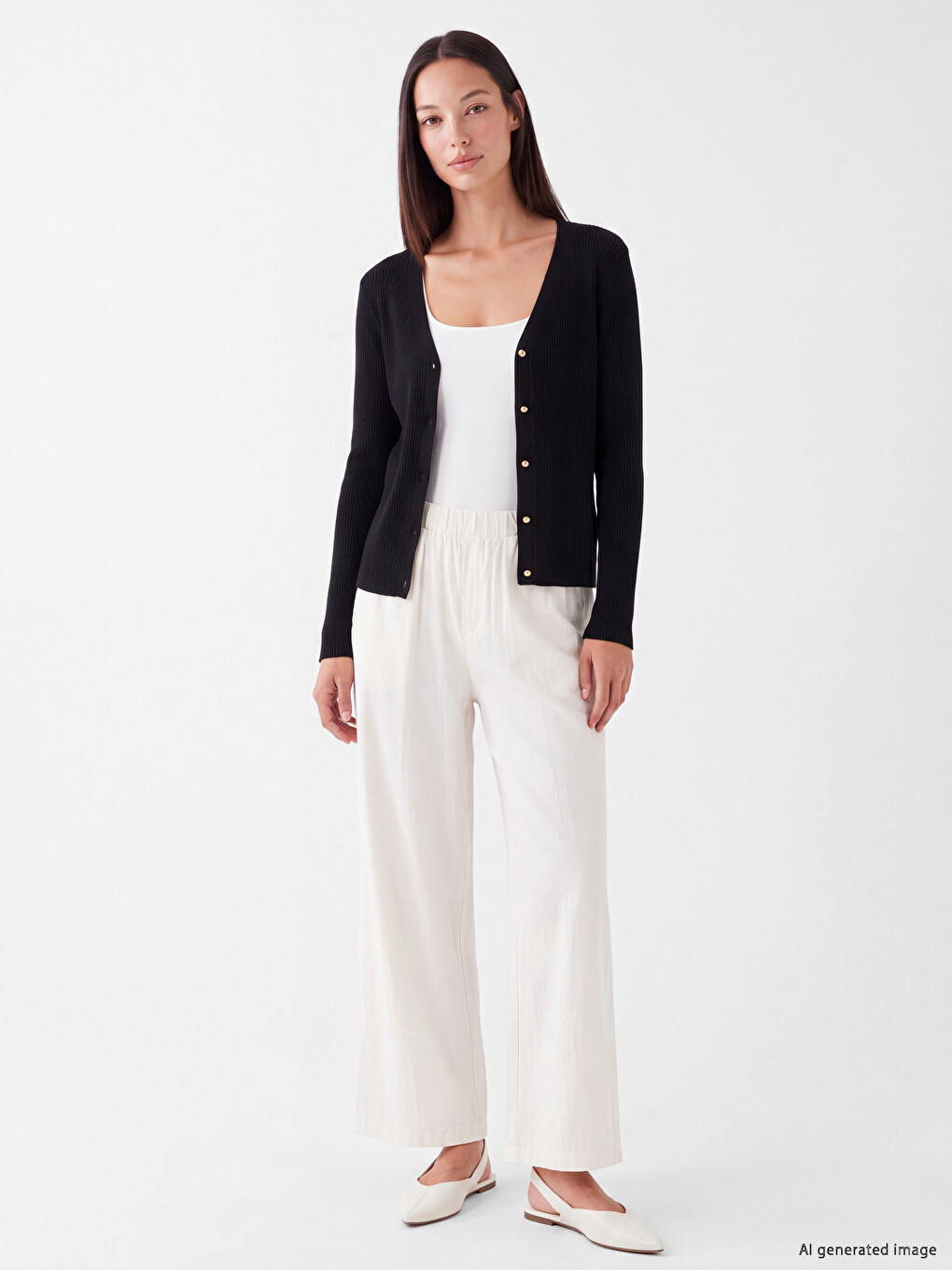 V Neck Women's Knitwear Cardigan-1