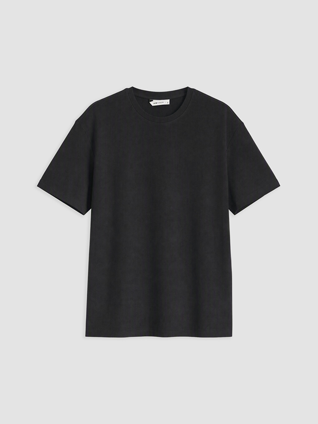 Siyah Bisiklet Yaka Penye Erkek Tişört