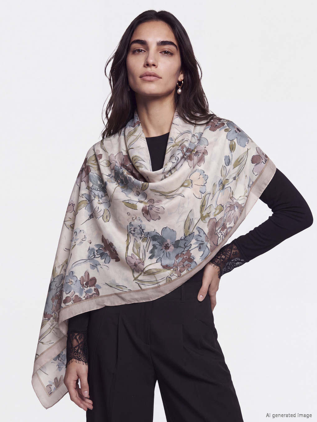 Floral Women's Shawl-1