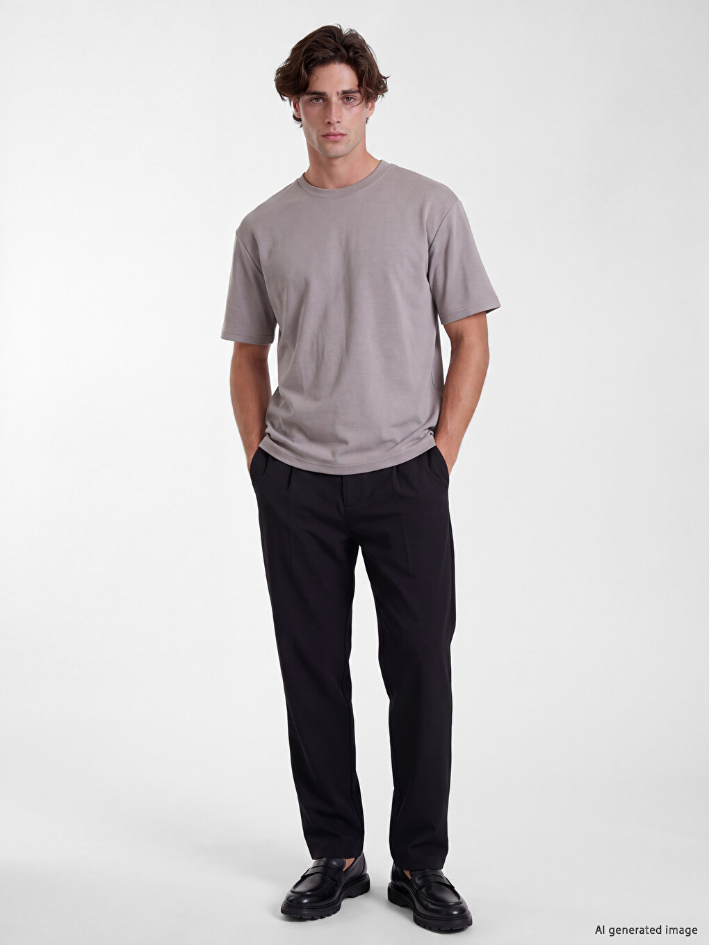 Tricou Bărbați Cu Guler Rotund, Pachet De 2 Bucăți-1