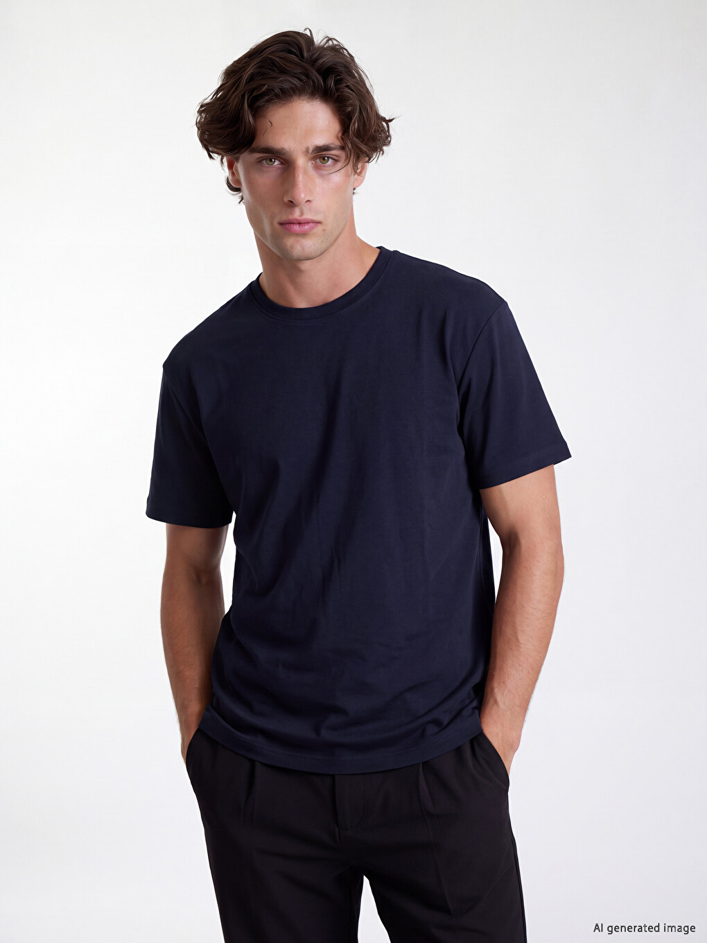 Tricou Bărbați Cu Guler Rotund, Pachet De 2 Bucăți-3