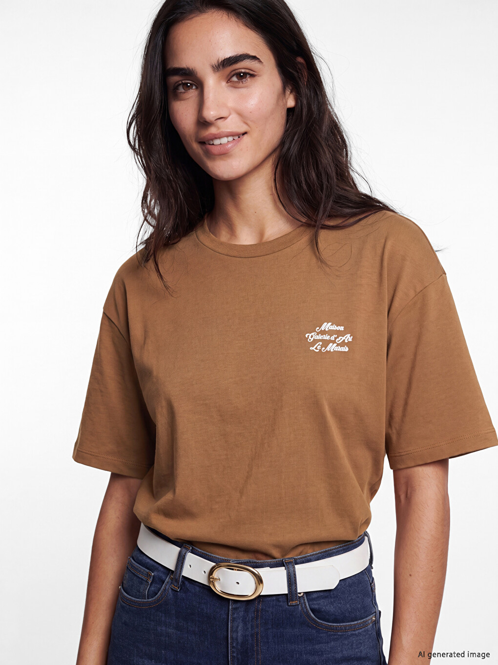 Femër Ngjyre Kafe T-shirt