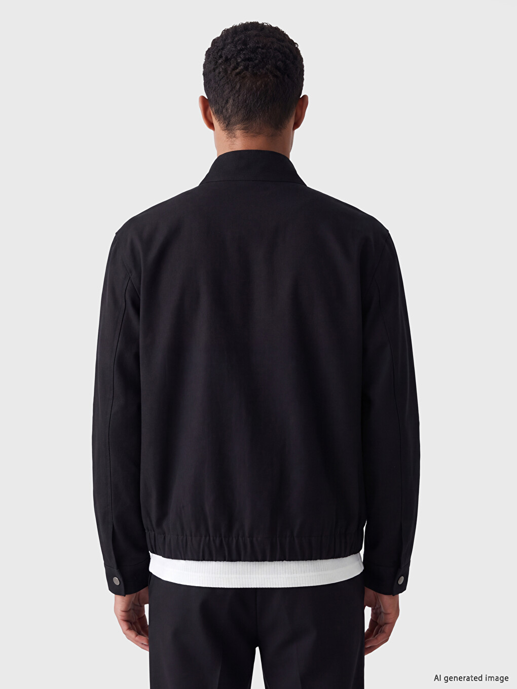 Regular Fit Mock Neck Men's Jacket-2