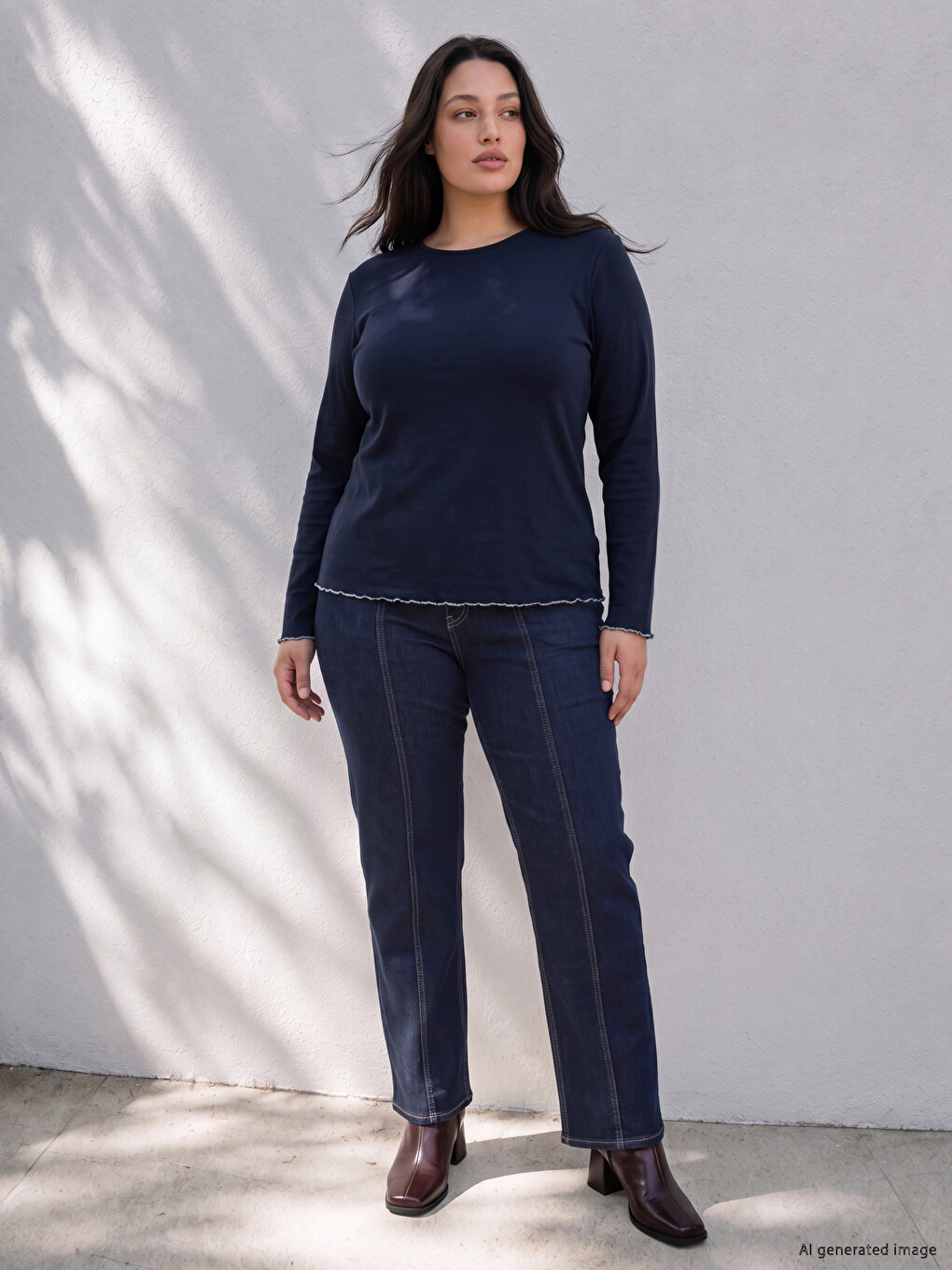 Plus Size Slim Fit Women's Jeans