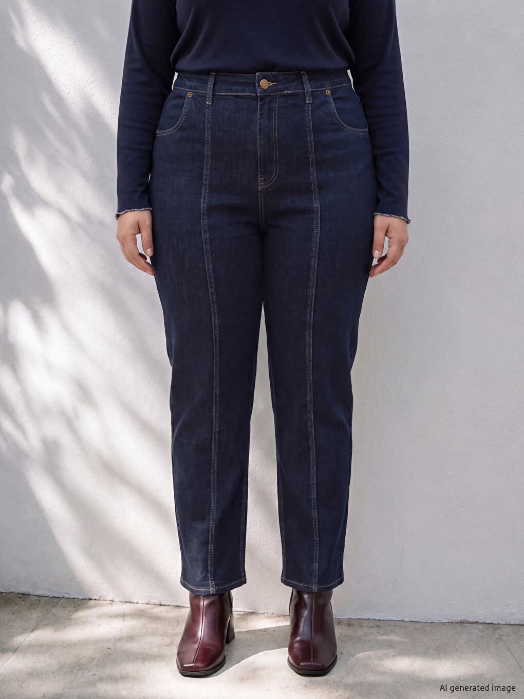 Plus Size Slim Fit Women's Jeans-1