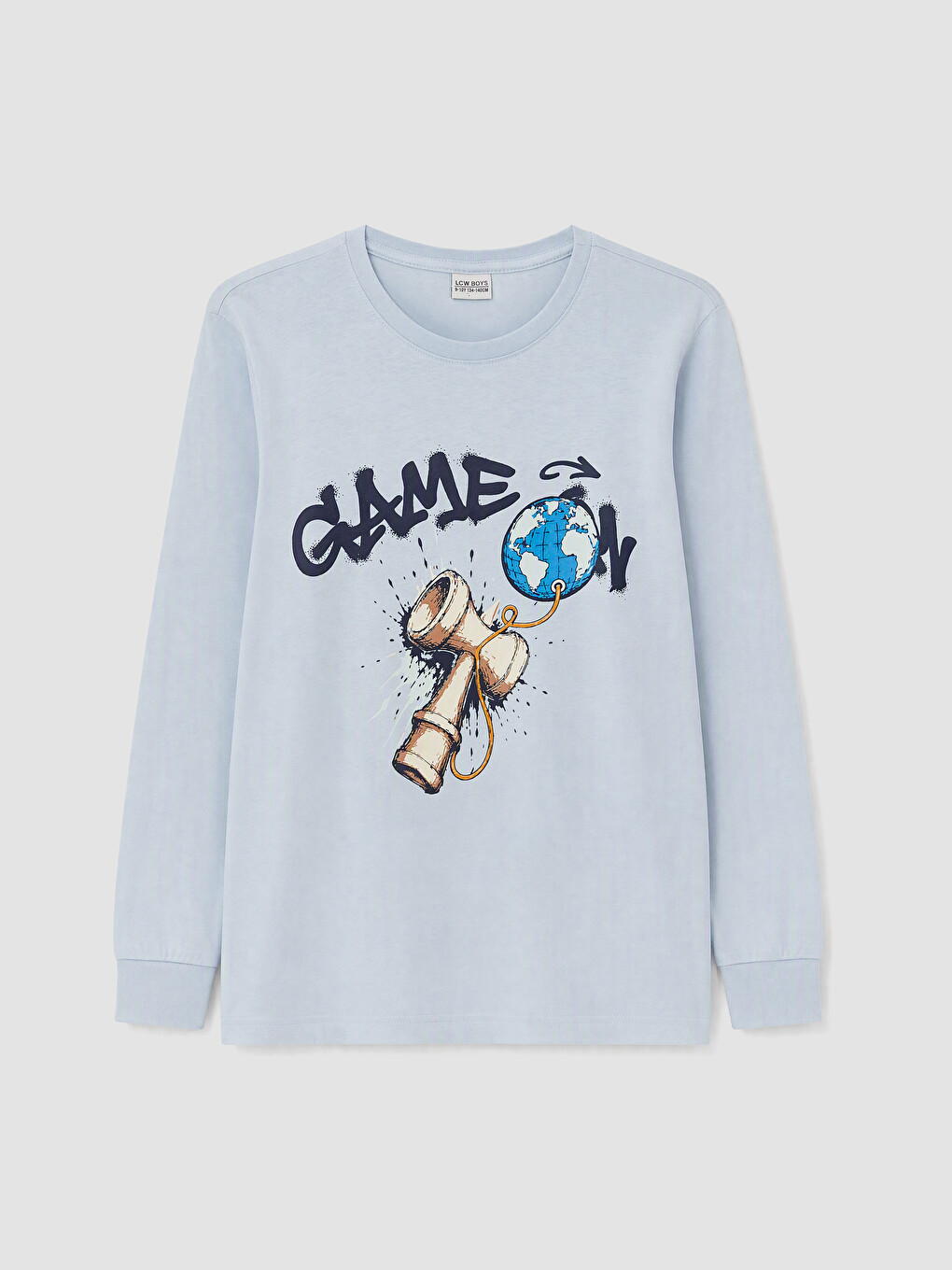 Mavi Bisiklet Yaka Erkek Çocuk Pijama Takım-1