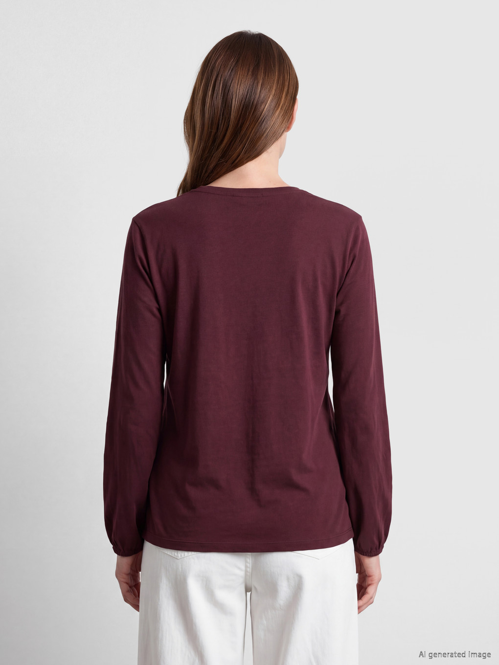 Tie Neck Embroidered Ruched Blouse-3