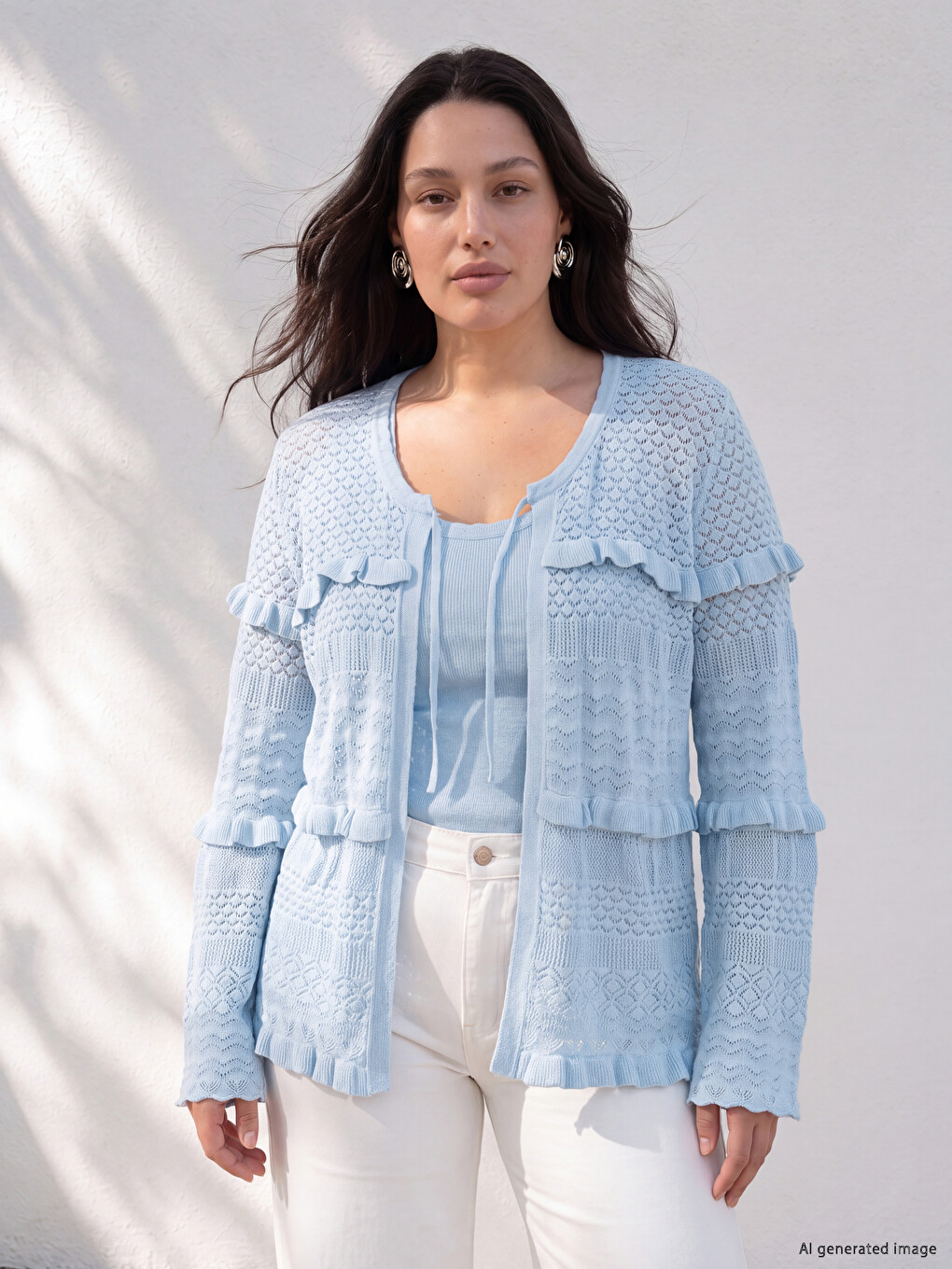 Plus Size Women's Knitwear Sweater And Cardigan