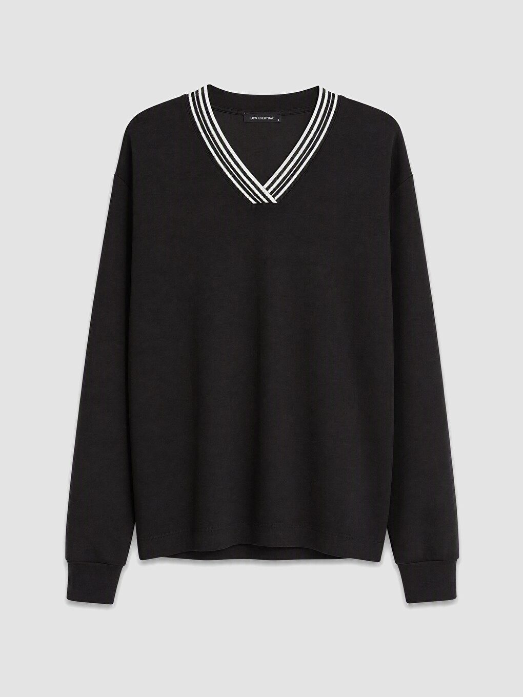 Siyah Oversize Soft Touch Kadın Sweatshirt