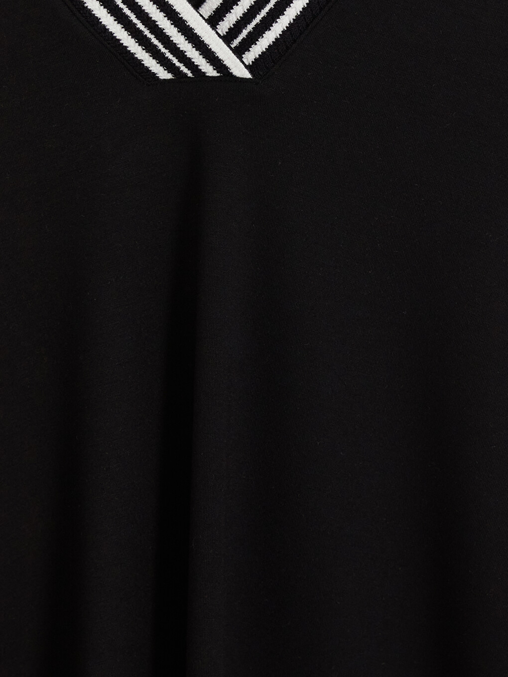 Siyah Oversize Soft Touch Kadın Sweatshirt-1
