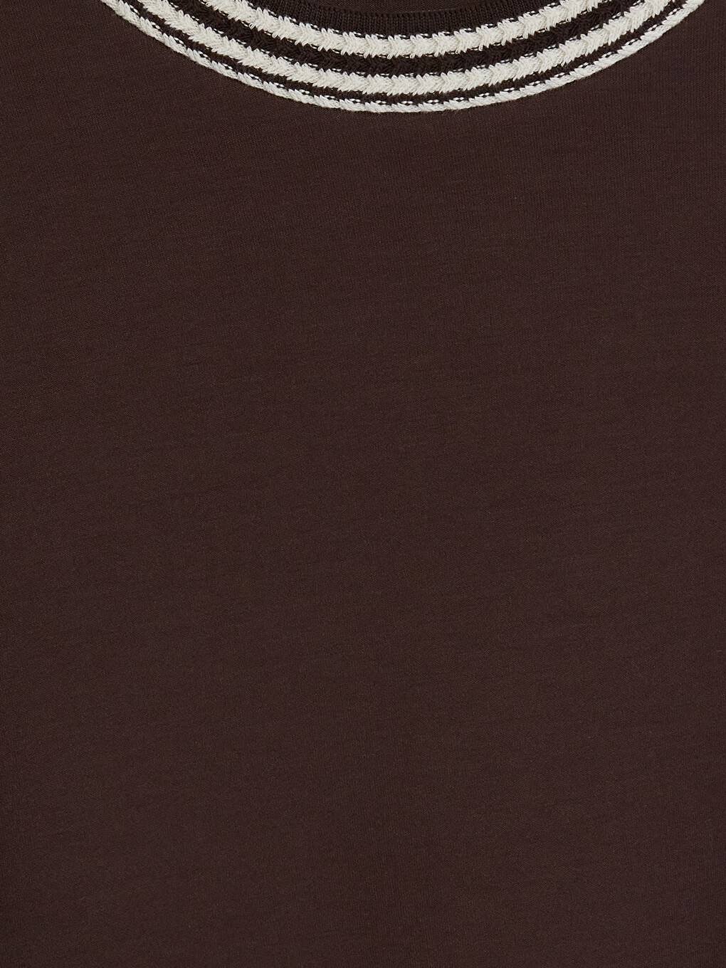 Kahverengi Oversize Soft Touch Kadın Sweatshirt Tunik-1
