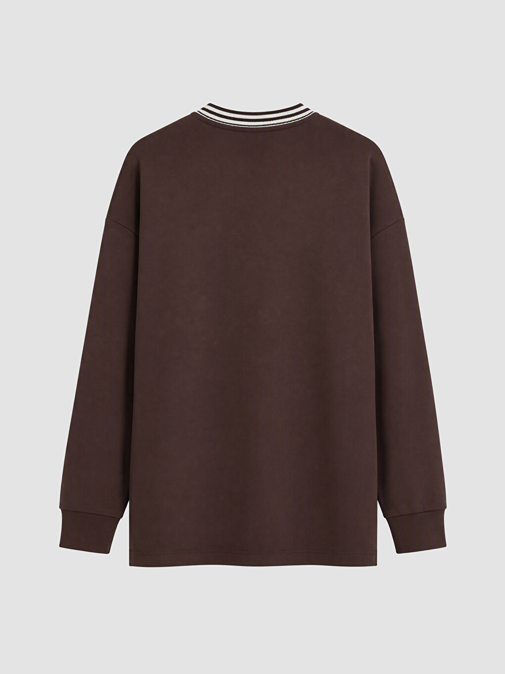 Kahverengi Oversize Soft Touch Kadın Sweatshirt Tunik-2