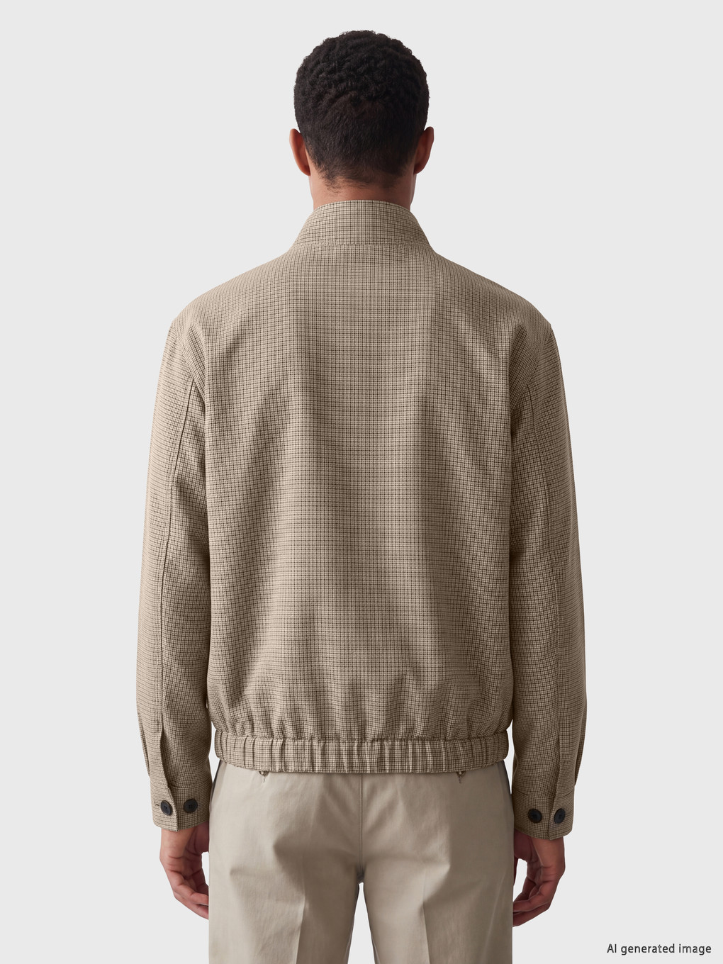 Regular Fit Mock Neck Men's Jacket-3