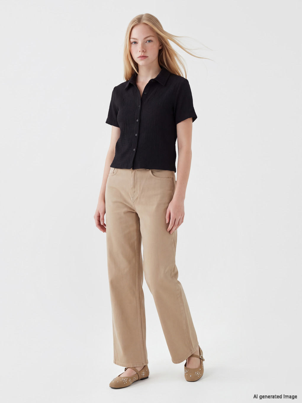 Bej Cepli Wideleg Jean