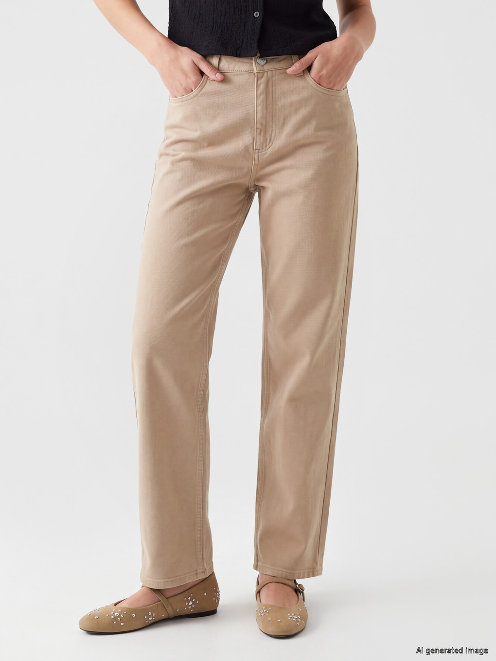 Bej Cepli Wideleg Jean-1