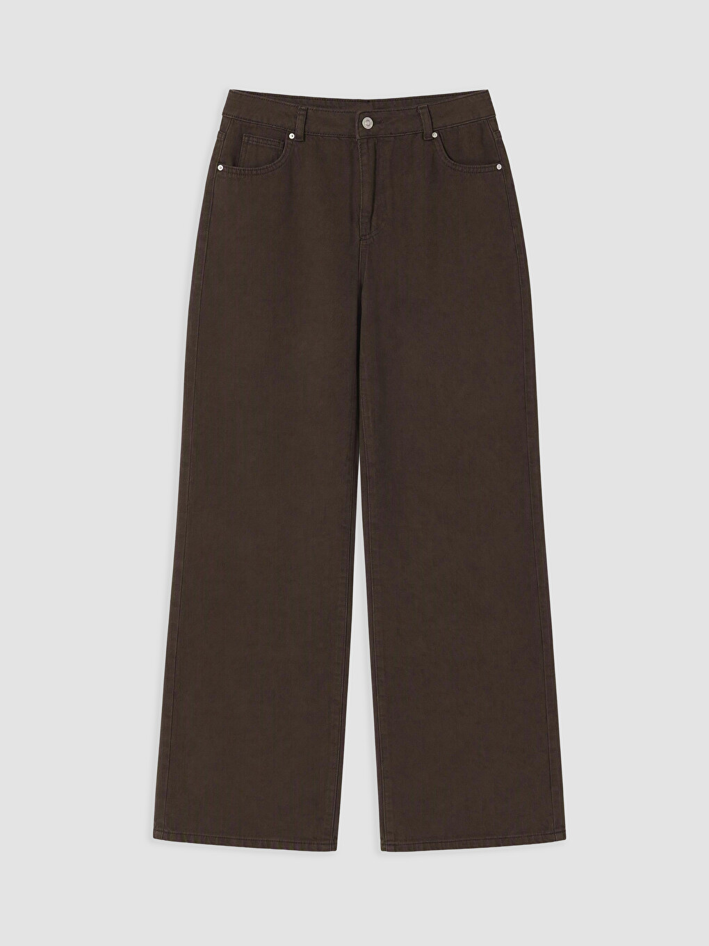 Kahverengi Cepli Wideleg Jean