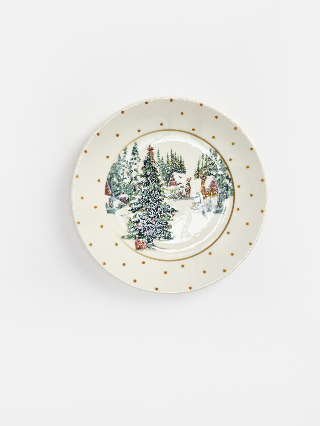 New Year Themed Porcelain Plate 25 Cm-2